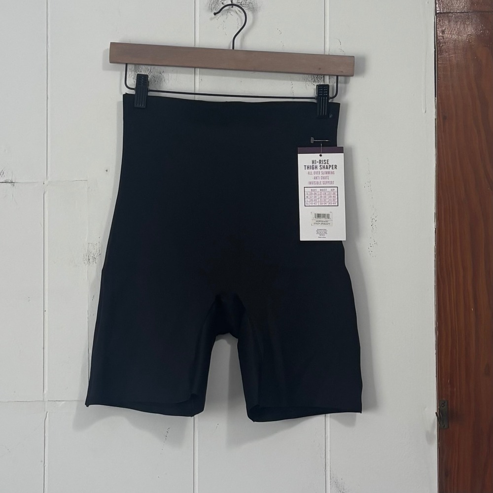 Gloria Vanderbilt Black Hi-Rise Thigh Shaper Slimming Shapewear Large NWT
